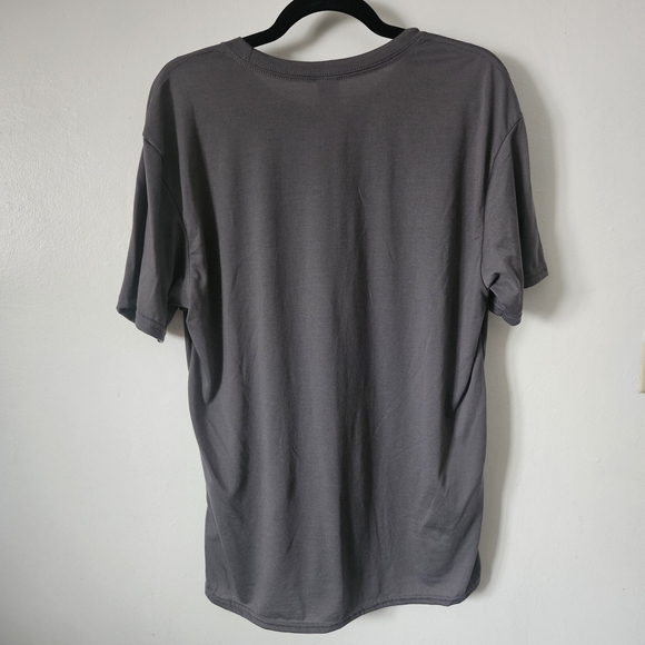 Gildan Gray Tee with Black Text - Picture 2 of 4